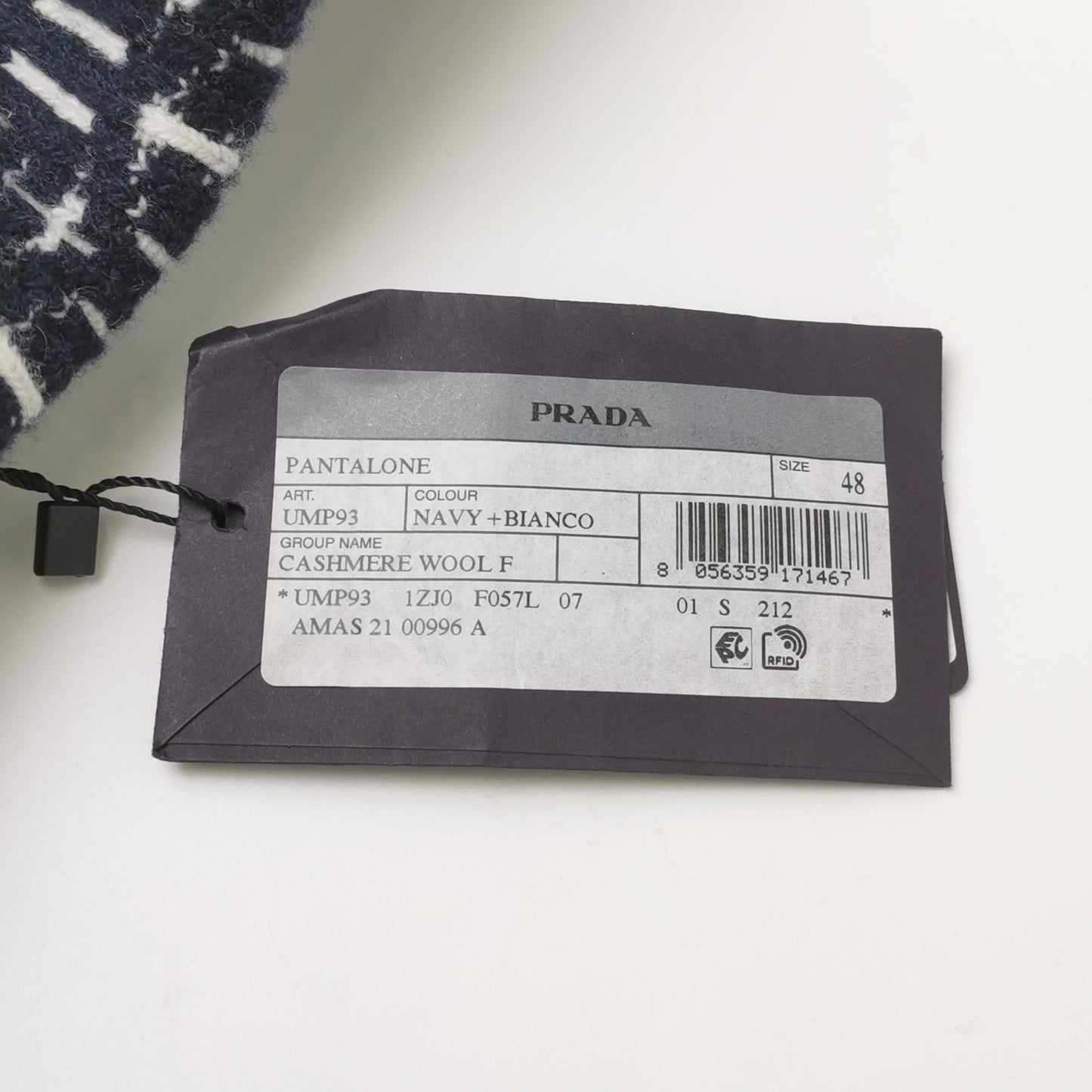 Prada XL Cashmere Blend Patterned Trousers