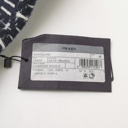 Prada XL Cashmere Blend Patterned Trousers