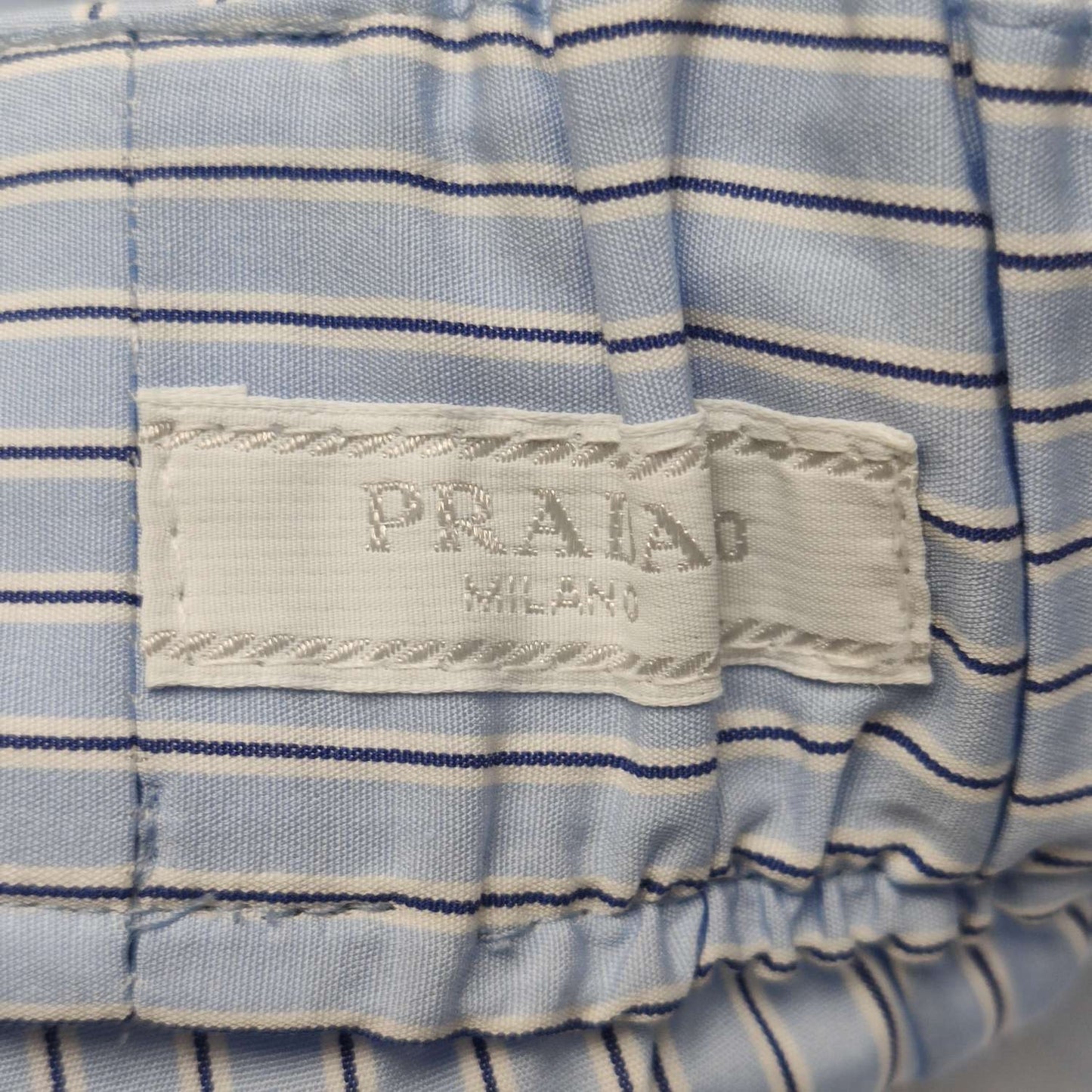 Prada Cotton Striped Straight-Leg Trousers L