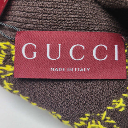 Gucci XS Brown GG Monogram V-Neck Cardigan