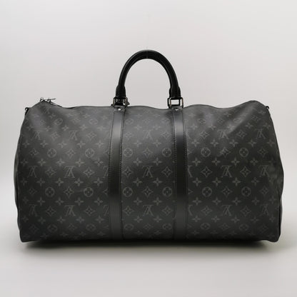 Louis Vuitton Keepall 55 Monogram Leather Duffle Bag