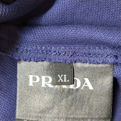 Prada Men's XL Cotton Striped Collar Polo Shirt