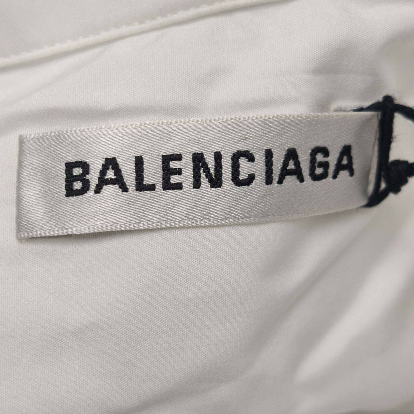 Balenciaga White Cotton Spread Collar Shirt XXXS