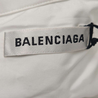 Balenciaga White Cotton Spread Collar Shirt XXXS