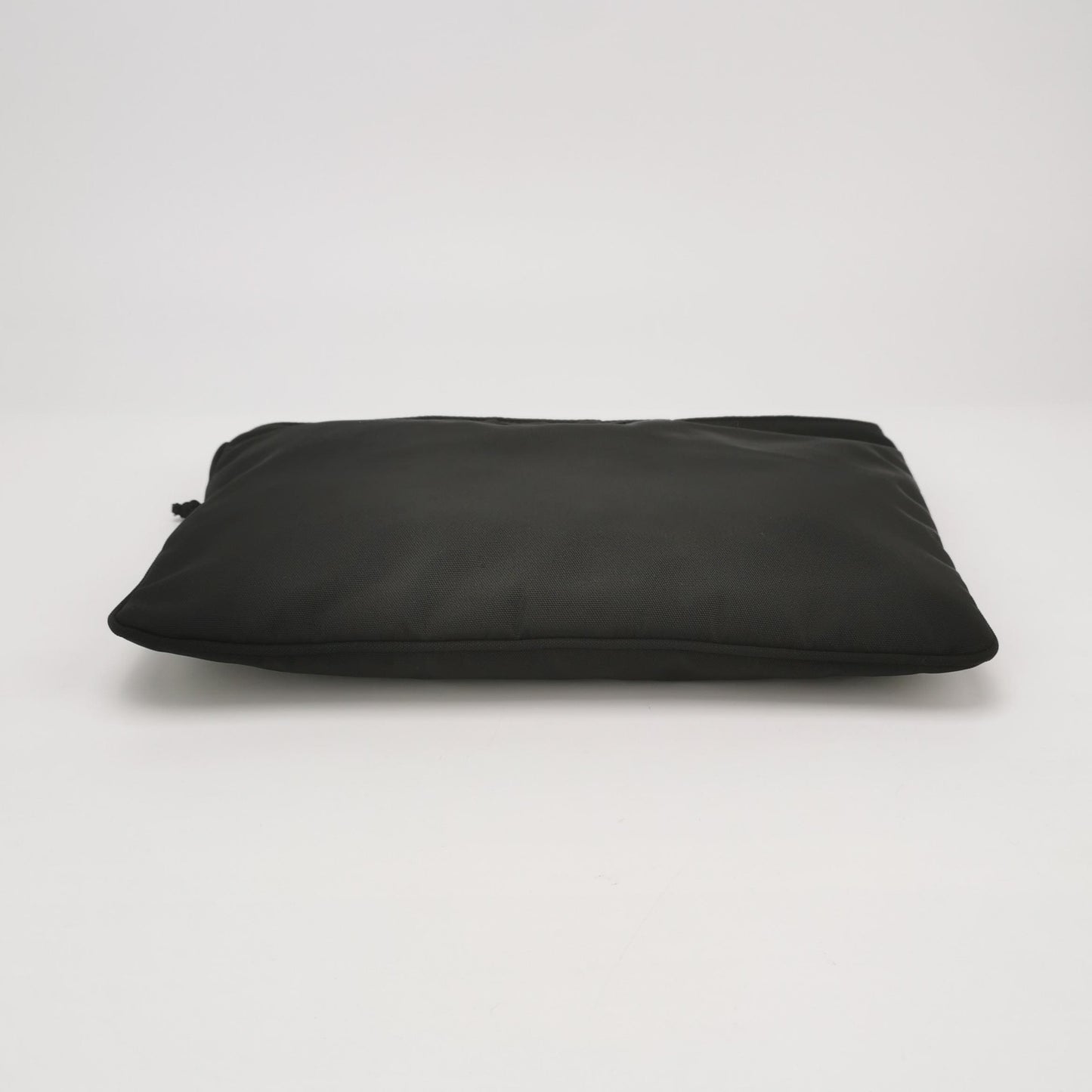 Balenciaga Nylon Solid Logo Zip Clutch