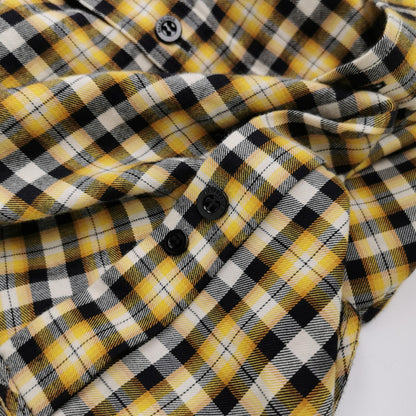 Balenciaga Cotton Check Logo Collared Long-Sleeve Shirt