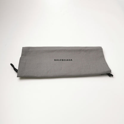 Balenciaga Cotton Check Logo Embroidered Collared Shirt