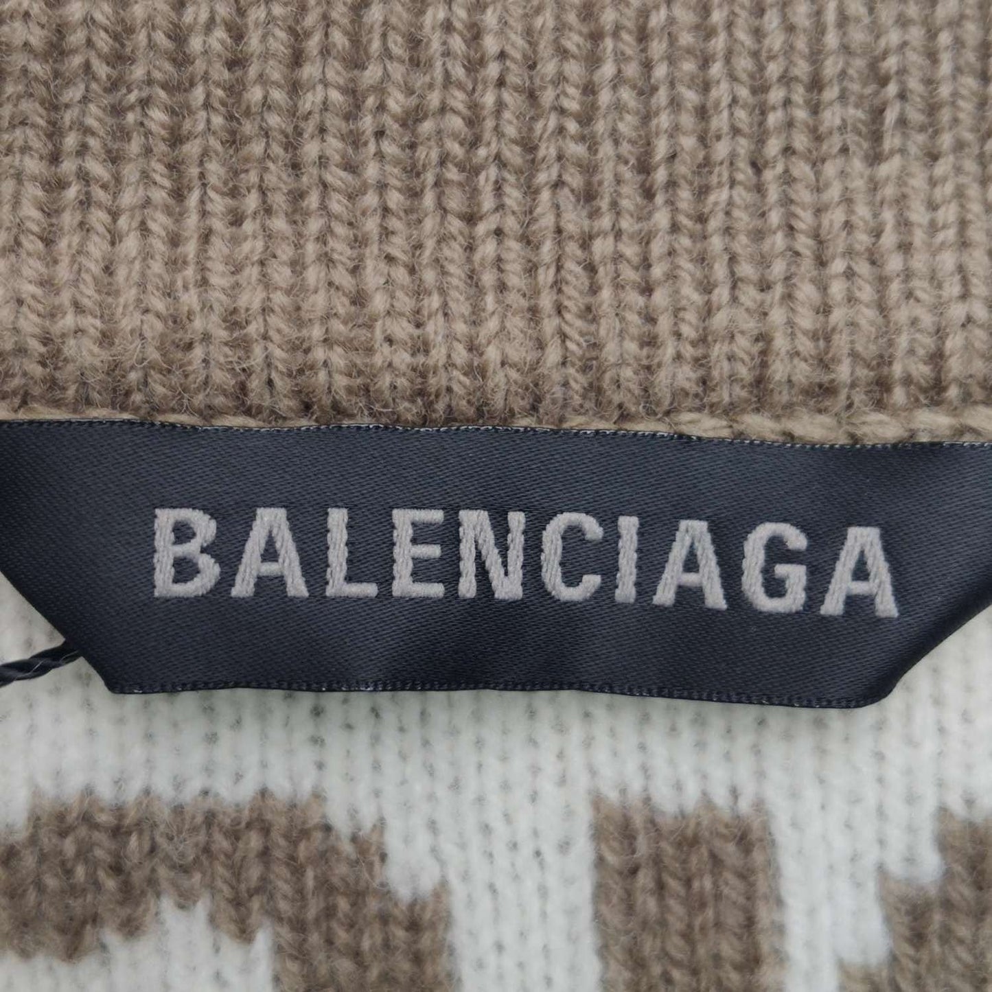 Balenciaga Logo Wool Blend Crewneck Sweater XS