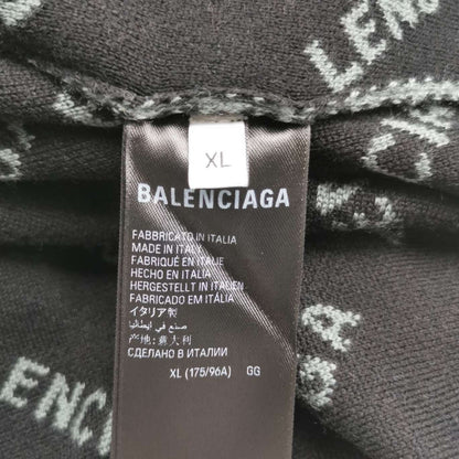 Balenciaga Wool Blend All-Over Letter Print Sweater XL