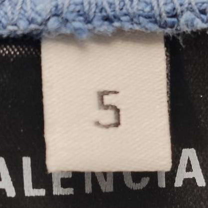 Balenciaga Logo Print Cotton T-shirt S Blue