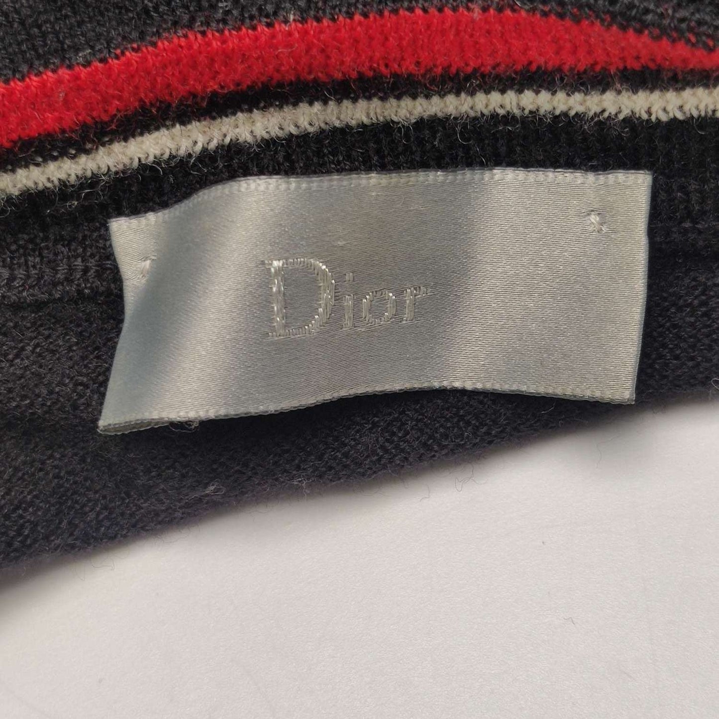 Dior Wool Color-Block Striped Crewneck Sweater L