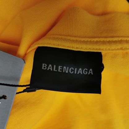 Balenciaga S Cotton Color-Block Logo Crew Neck T-Shirt