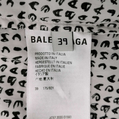 Balenciaga Letter Print Short-Sleeve Cotton Shirt
