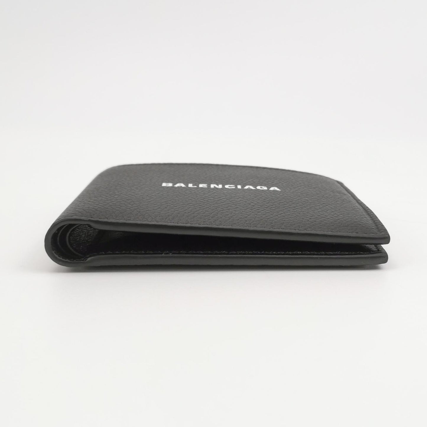 Balenciaga Leather Letter Logo Bifold Wallet