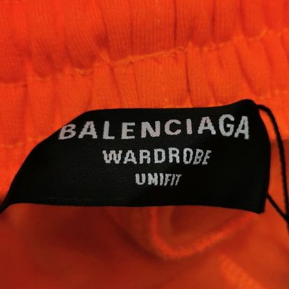 Balenciaga Orange Cotton Logo Straight-Leg Pants S
