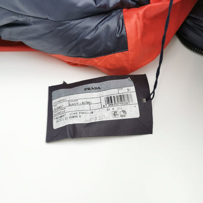 Prada Quilted Hooded Long-Sleeve Down Jacket L