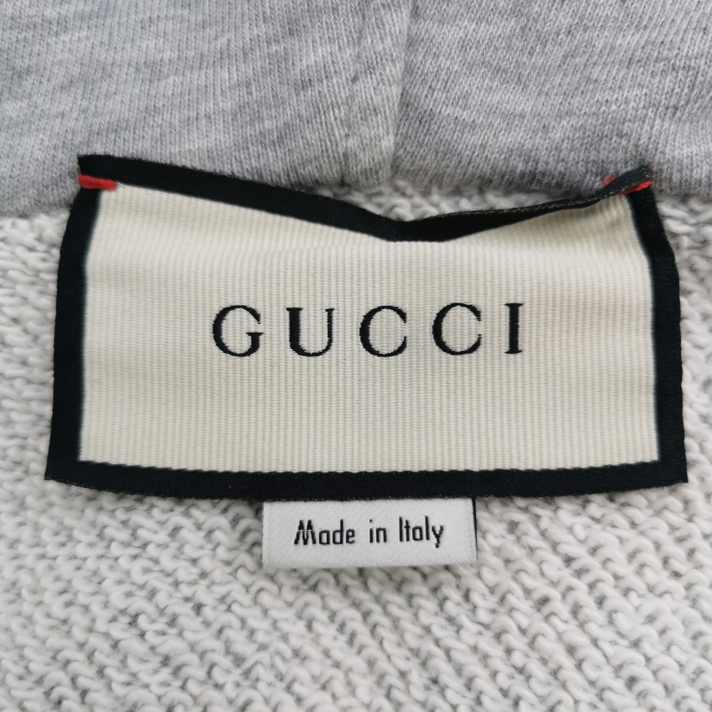 Gucci Gray Cotton Logo Hooded Jacket L