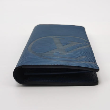 Louis Vuitton Brazza Blue Epi Leather Bifold Wallet
