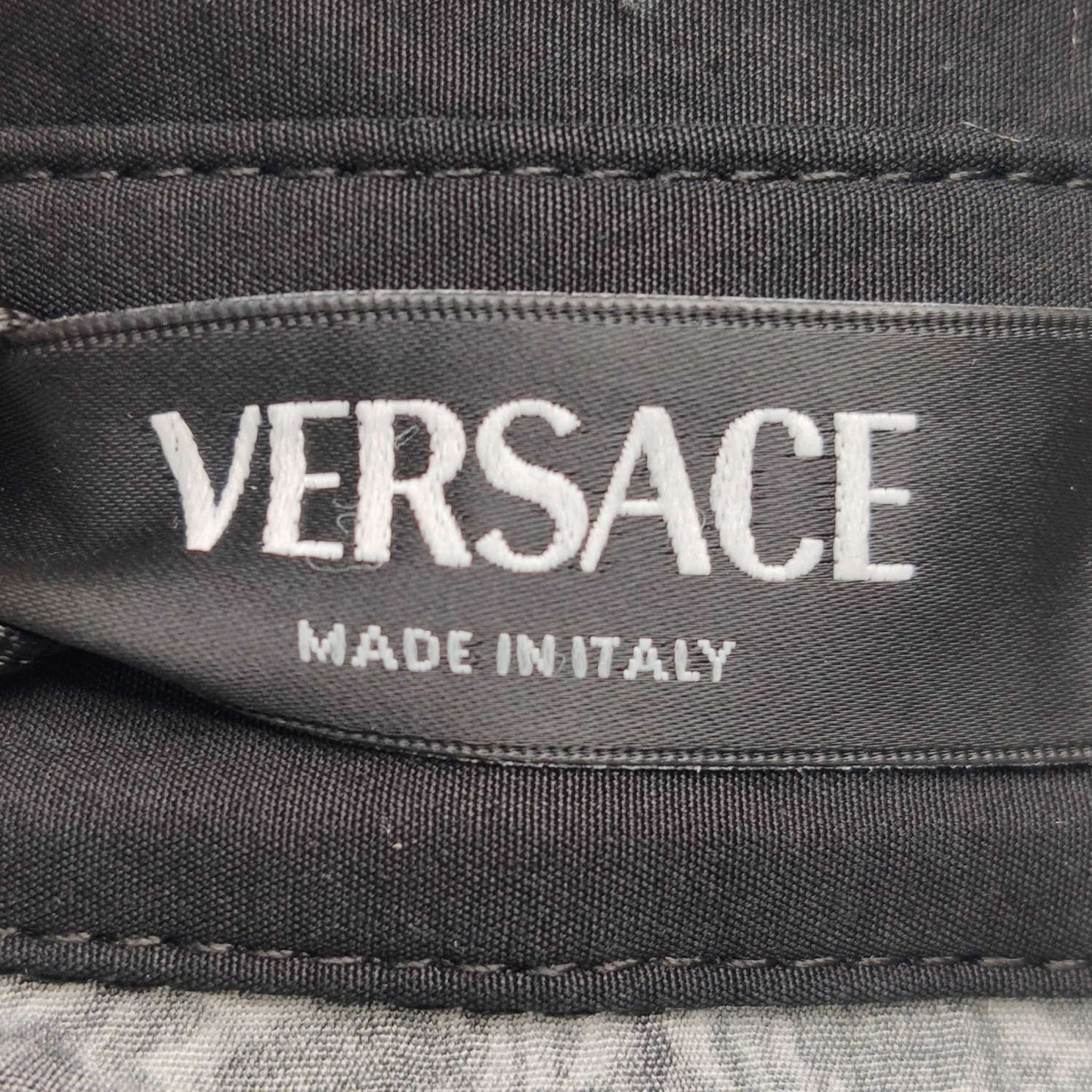 Versace XS Black Gray Floral Print Shirt