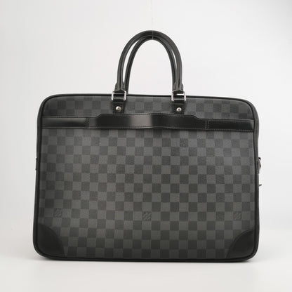 Louis Vuitton Damier Leather Briefcase Crossbody