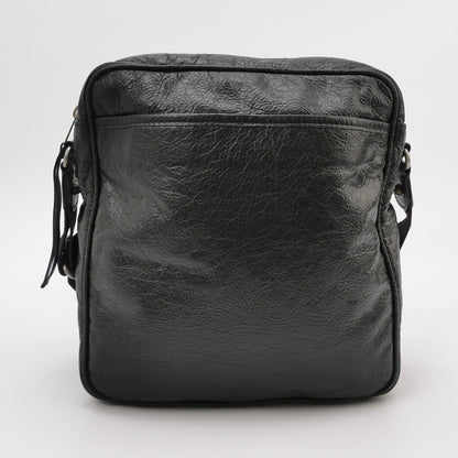 Balenciaga Waxed Leather Studded Crossbody Bag