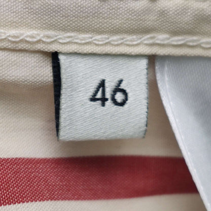 Gucci Beige Red Stripe GG Logo V-Neck Shirt