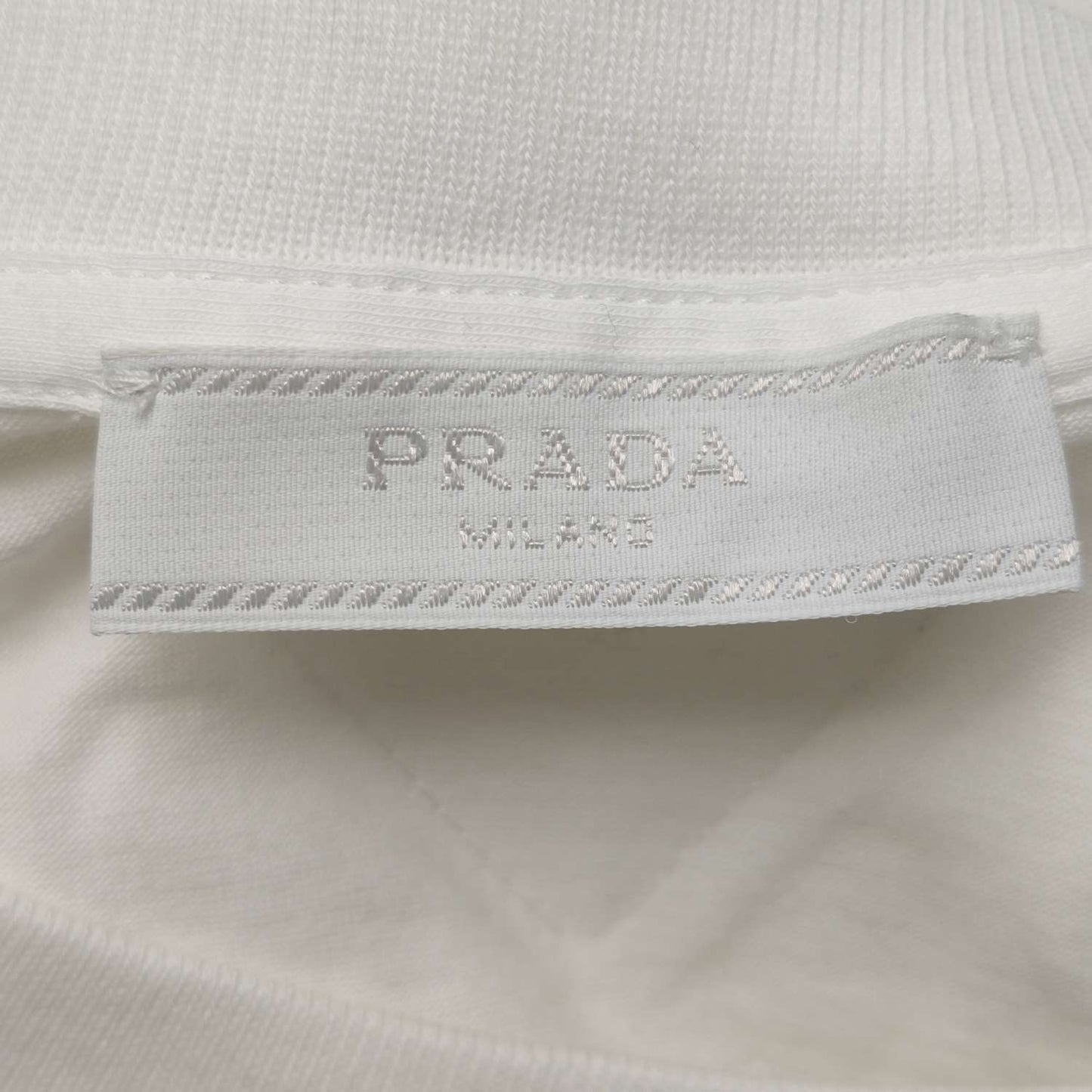 Prada M White Long Sleeve Graphic T-Shirt