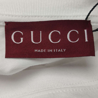 Gucci M Size Cotton Logo Crew Neck T-Shirt