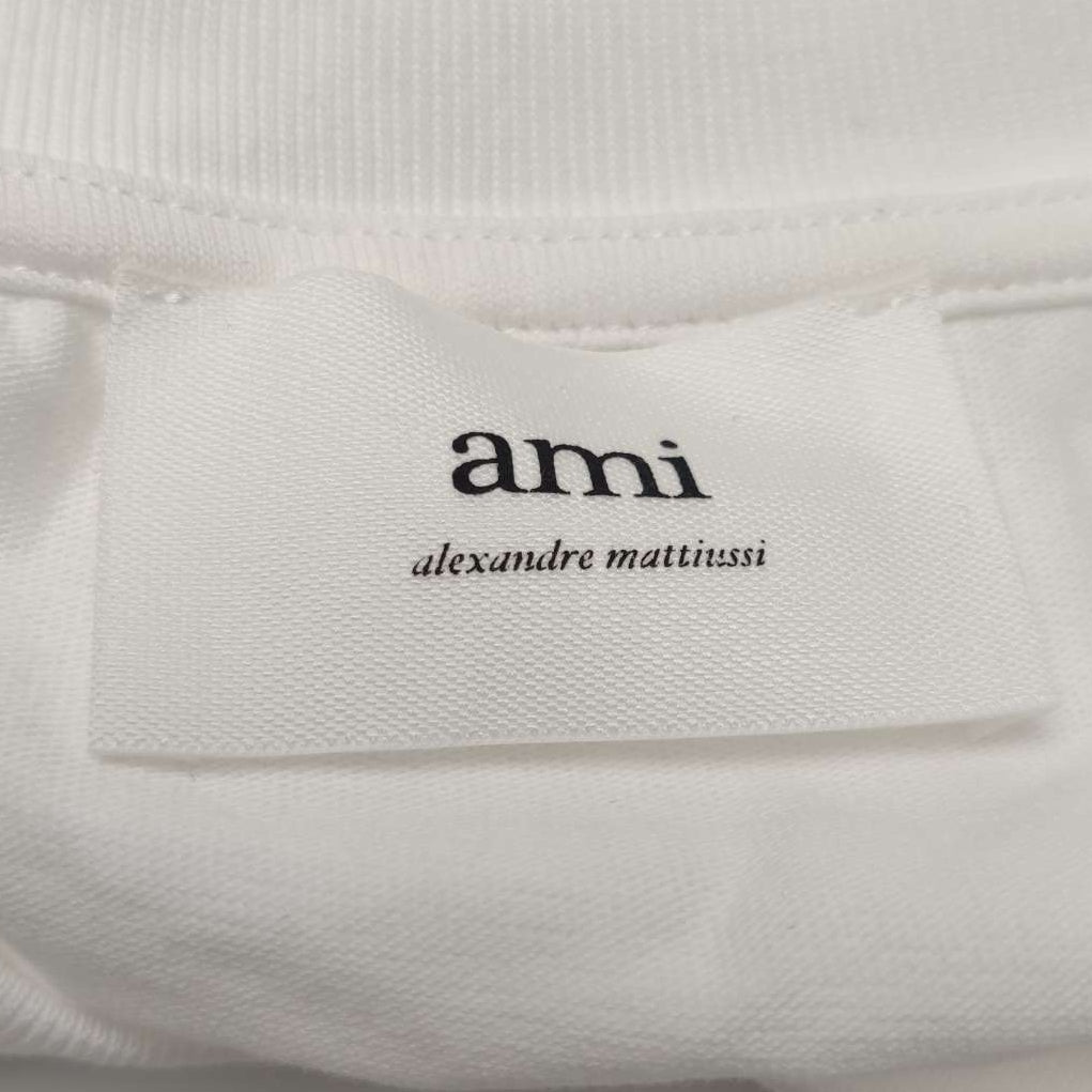 AMI Alexandre Mattiussi White Heart Cotton T-Shirt XXL