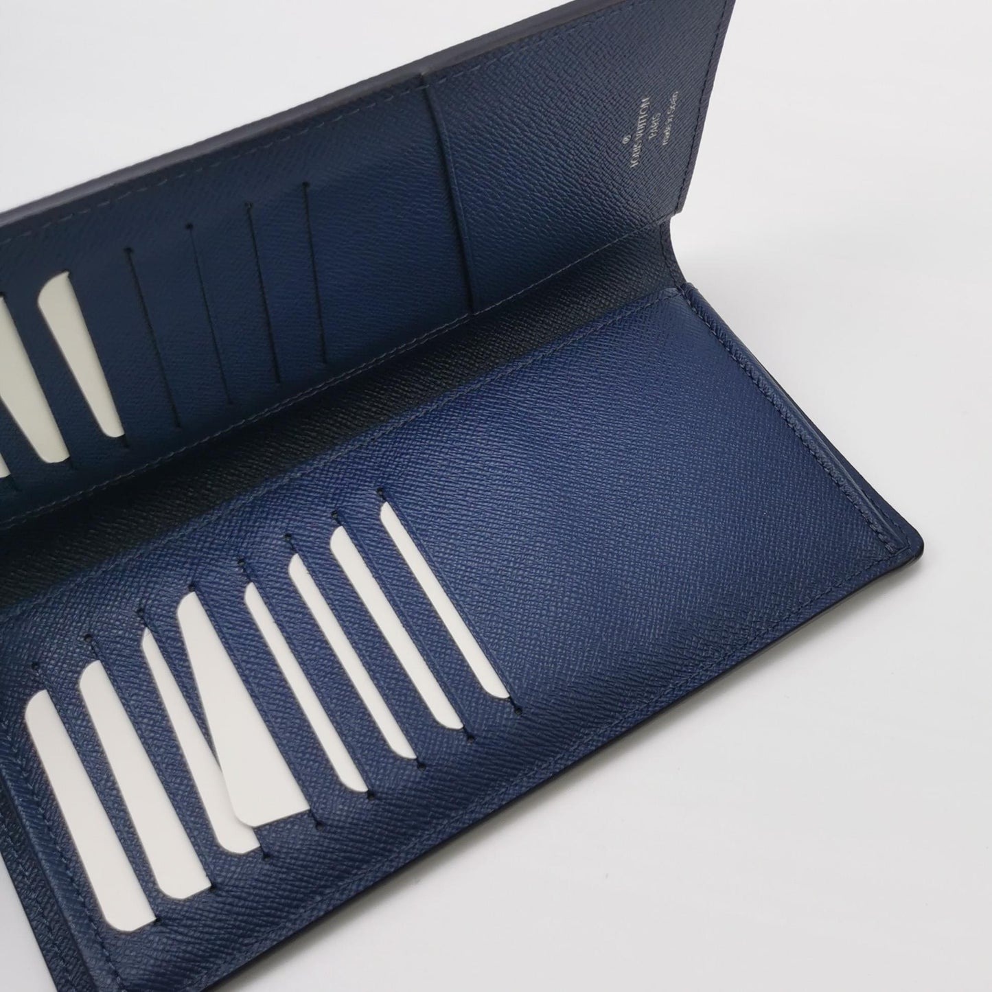 Louis Vuitton Brazza Blue Epi Leather Bifold Wallet