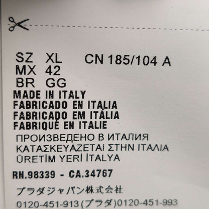 Prada Blue Triangle Logo Short-Sleeve Shirt XL