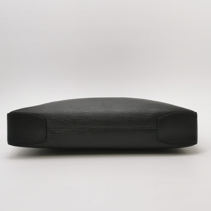 Louis Vuitton Large Black Leather Structured Handbag