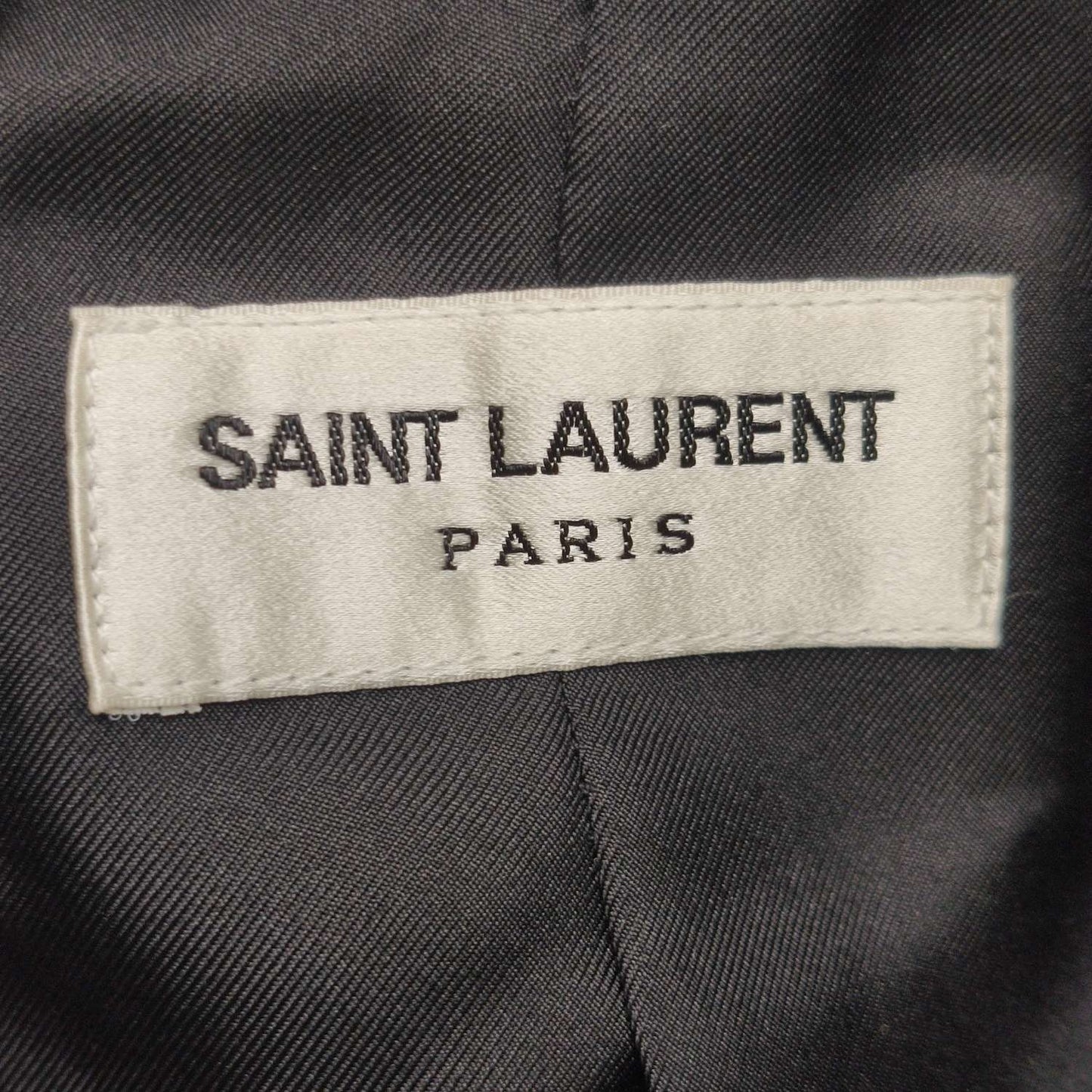 Saint Laurent Wool Single-Breasted Lapel Coat M