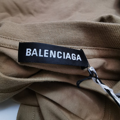 Balenciaga Cotton Logo Print Crew Neck T-Shirt M