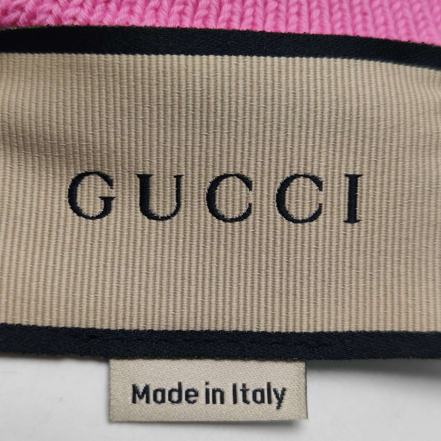 Gucci Pink GG Pattern Short Sleeve Sweater XS