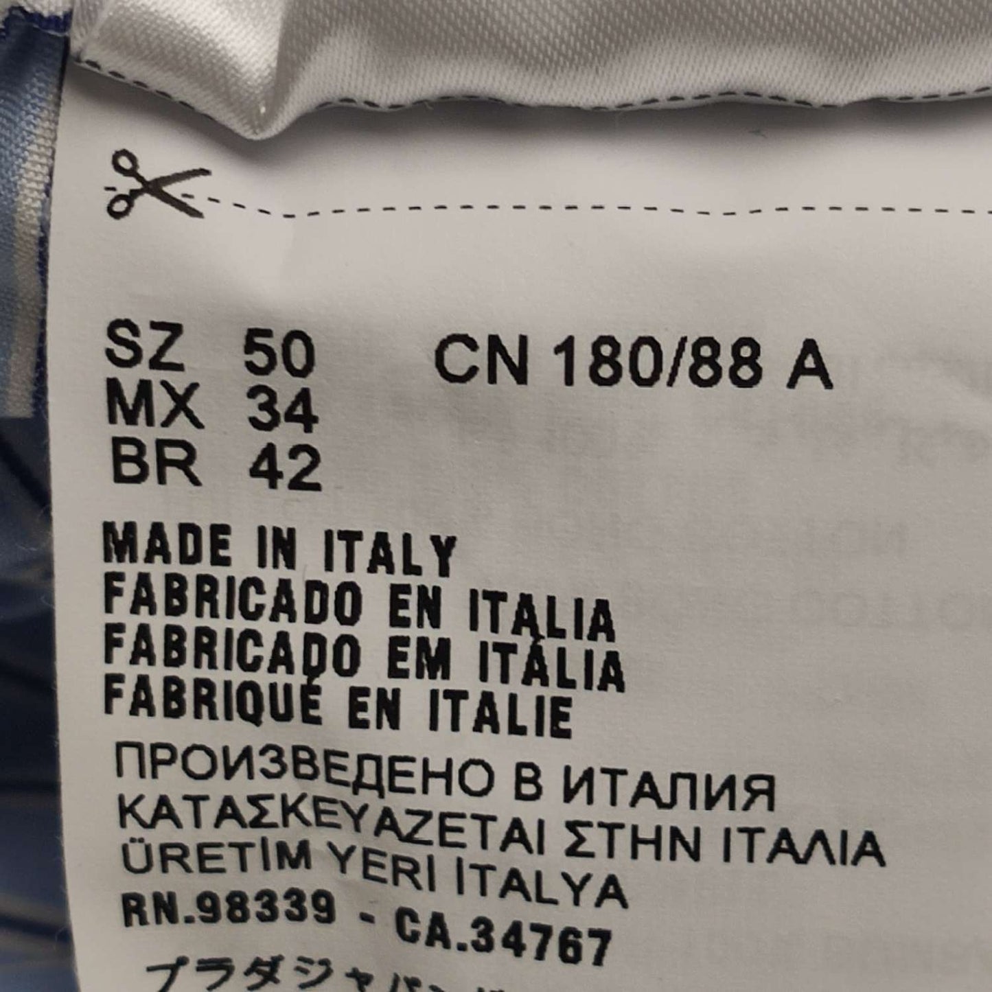 Prada Cotton Striped Straight-Leg Trousers L