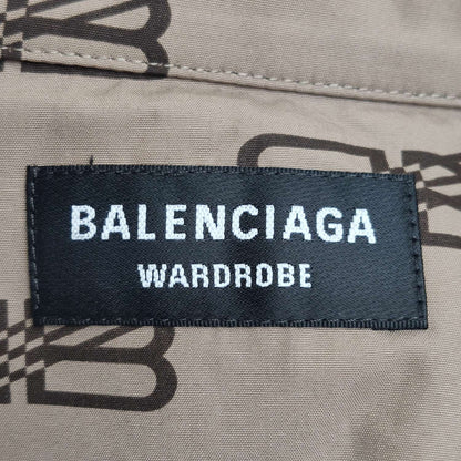 Balenciaga Monogram Short-Sleeve Button-Down Shirt