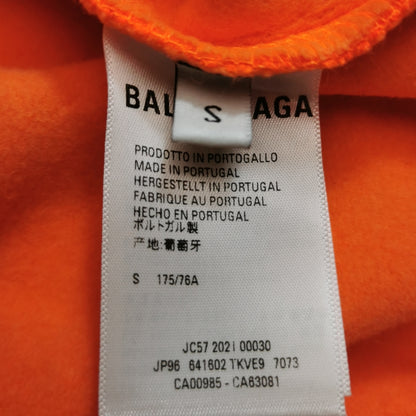 Balenciaga Orange Cotton Logo Straight-Leg Pants S