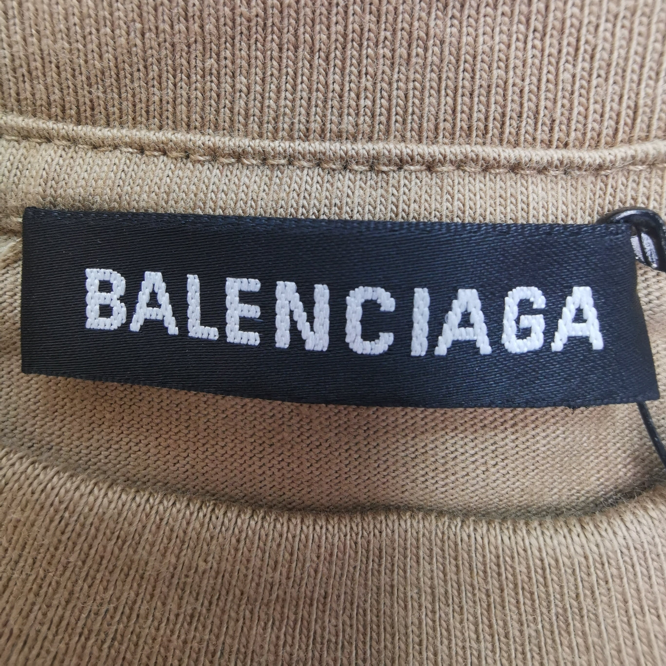 Balenciaga XS Cotton Logo Print Crew Neck T-Shirt