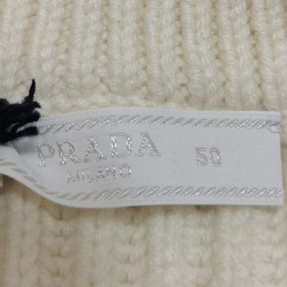 Prada Zip-Up Color Block Logo Knit Jacket