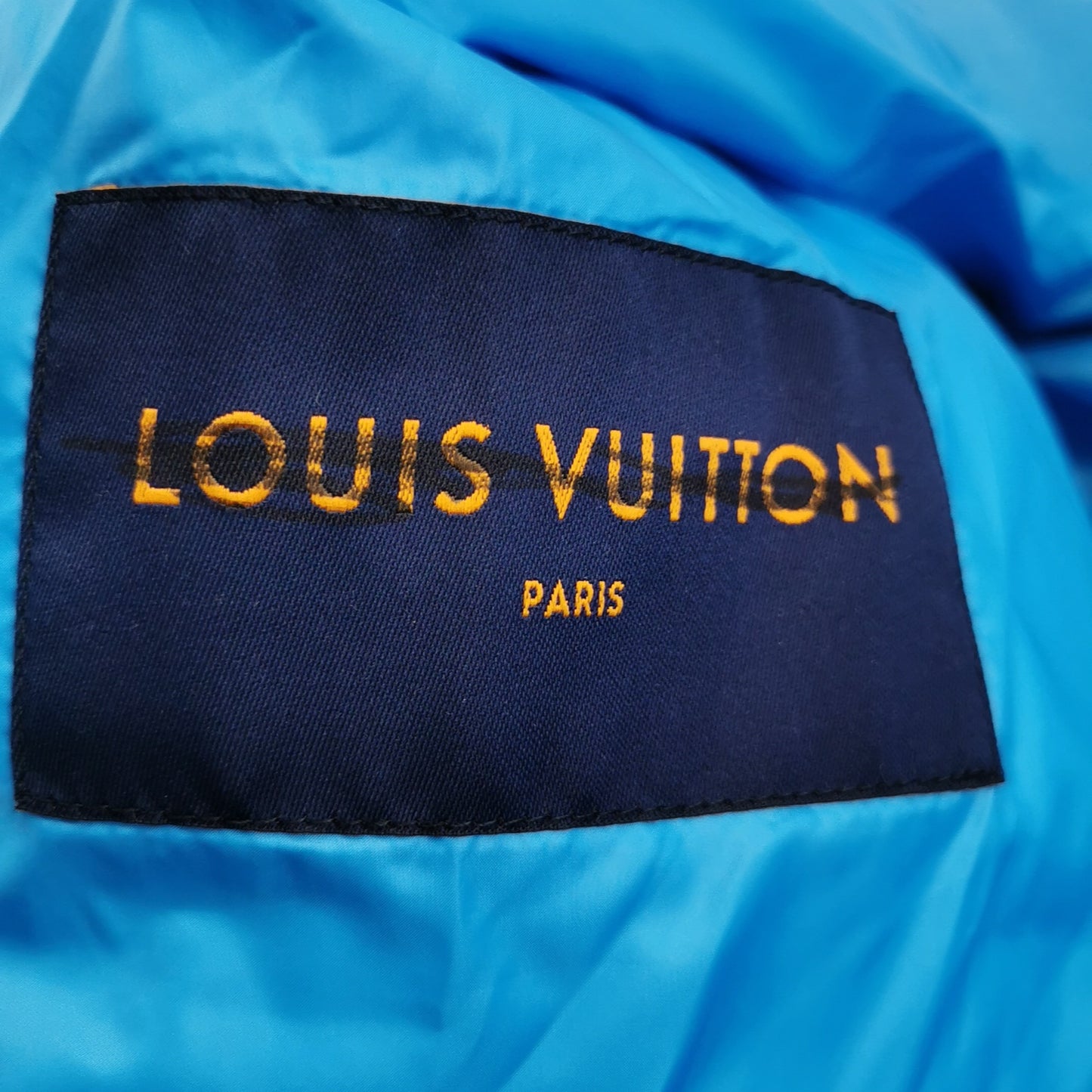 Louis Vuitton Blue Quilted Zip Cotton Jacket L