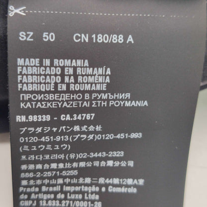 Prada Solid Letter Logo Shorts L