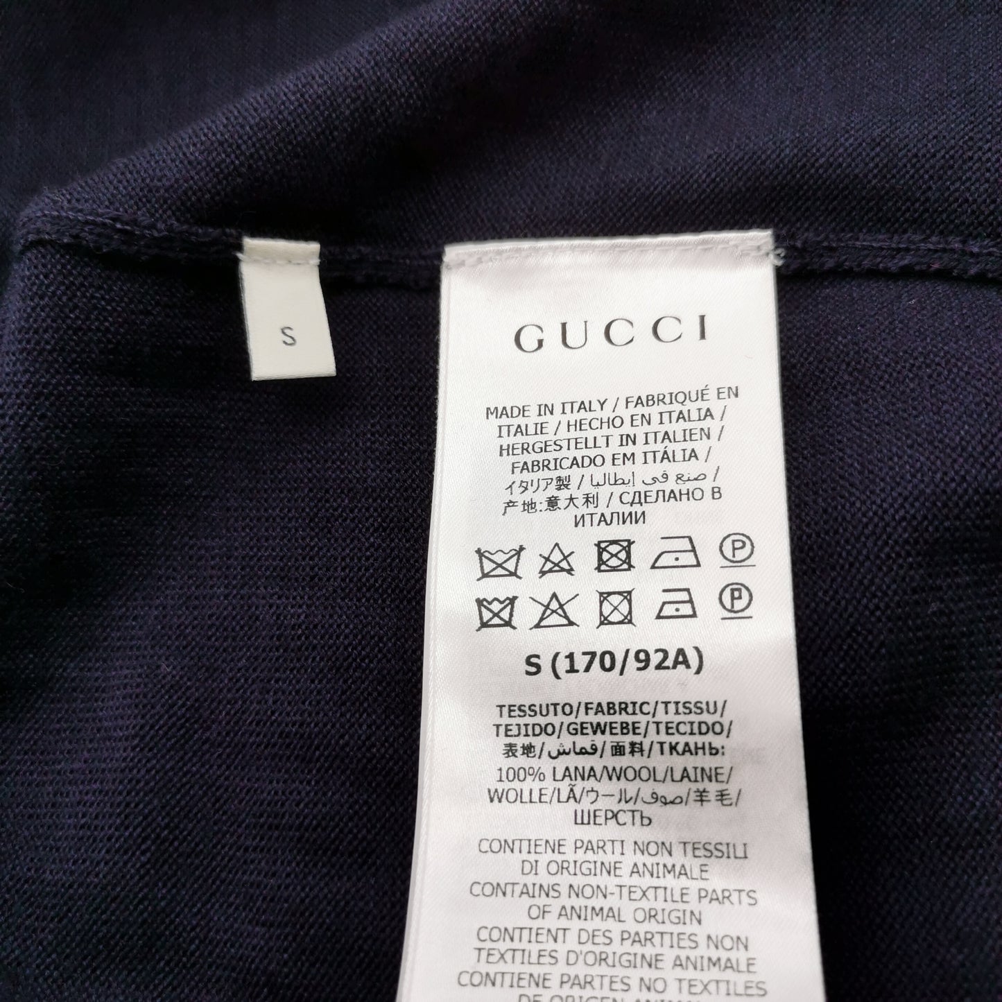 Gucci S Wool Solid V-Neck Long-Sleeve Cardigan