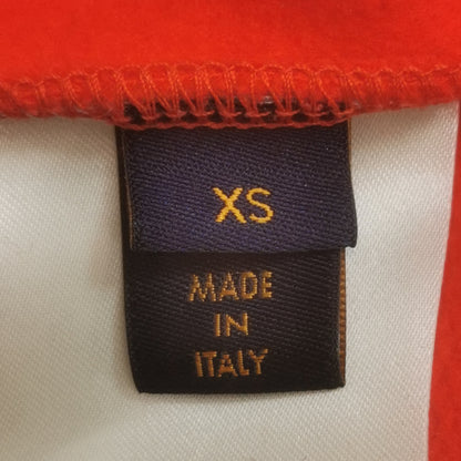 Louis Vuitton XS Red Logo Crewneck Cotton Sweatshirt