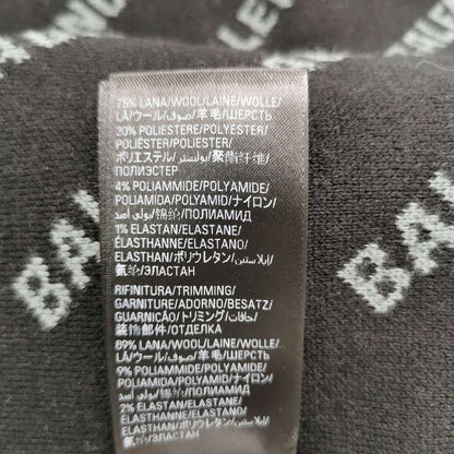 Balenciaga Wool Blend All-Over Letter Print Sweater XL