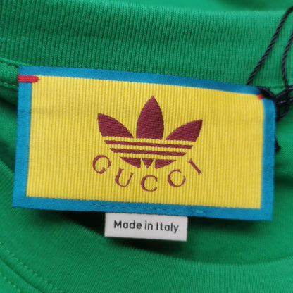 Gucci x adidas S Size Cotton Logo Crew Neck T-Shirt