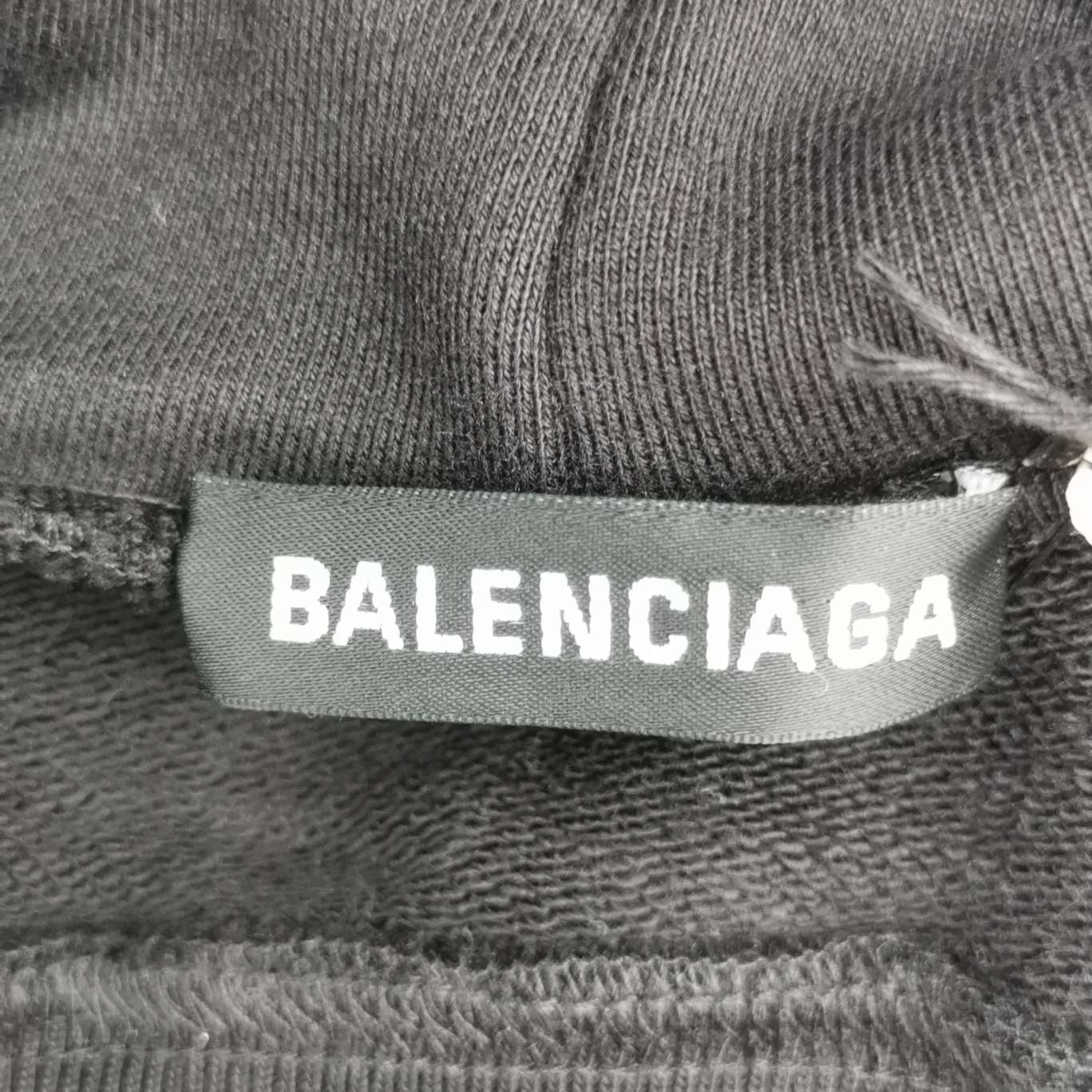 Balenciaga Black 'CREW' Logo Hoodie