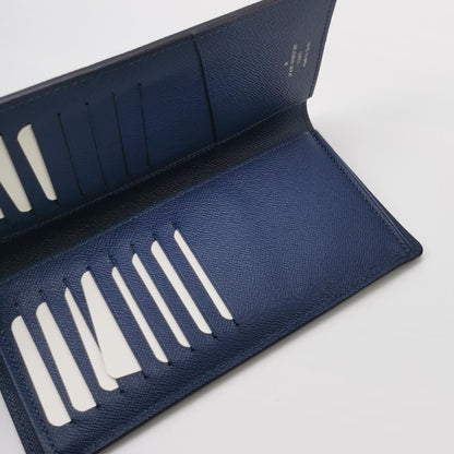Louis Vuitton Brazza Blue Epi Leather Bifold Wallet