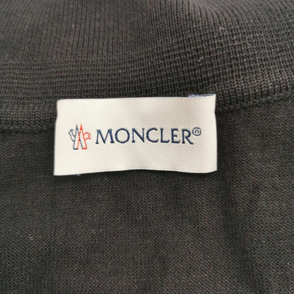 Moncler XL Cotton Solid Lapel Long-Sleeve Knit