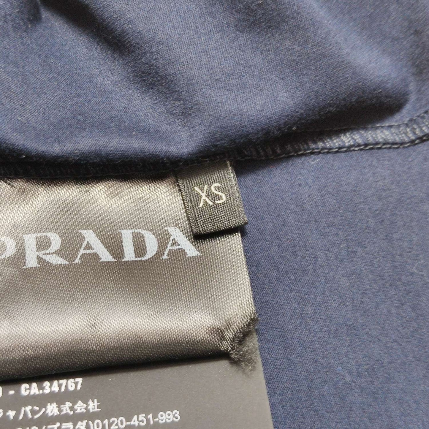 Prada XS Cotton Logo Crew Neck Short Sleeve T-Shirt